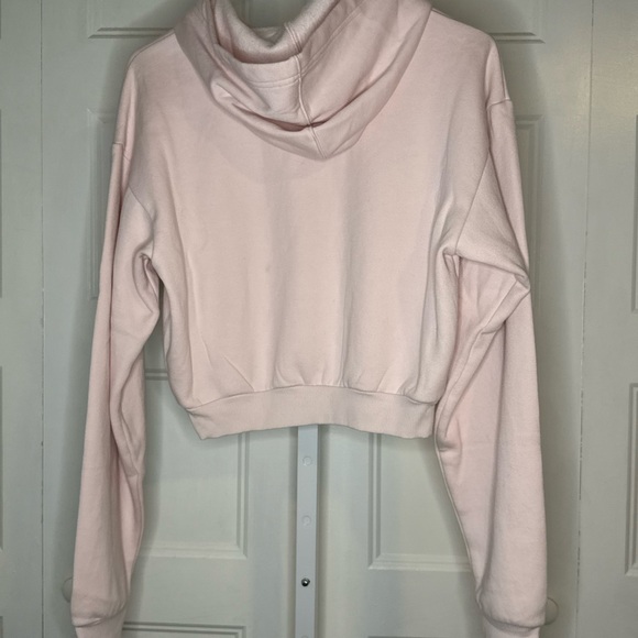 SKIMS Cropped Crewneck Sweatshirt in Pale Pink - Picture 3 of 3
